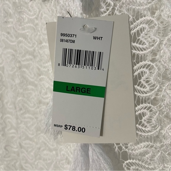 BECCA Split Leg Crochet swimsuit Cover-up Pants size L NWT - Picture 6 of 11